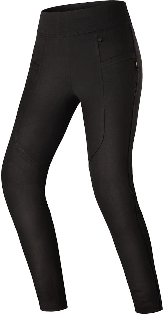 SHIMA CRUZ Motorrad Hose Damen mit Protektoren Leggings Knieprotektoren Motorradhose Kurzgrößen Hosen Protektorenhose Textilhose Urban Stretch Lang (Frauen, Schwarz, XXL) von SHIMA