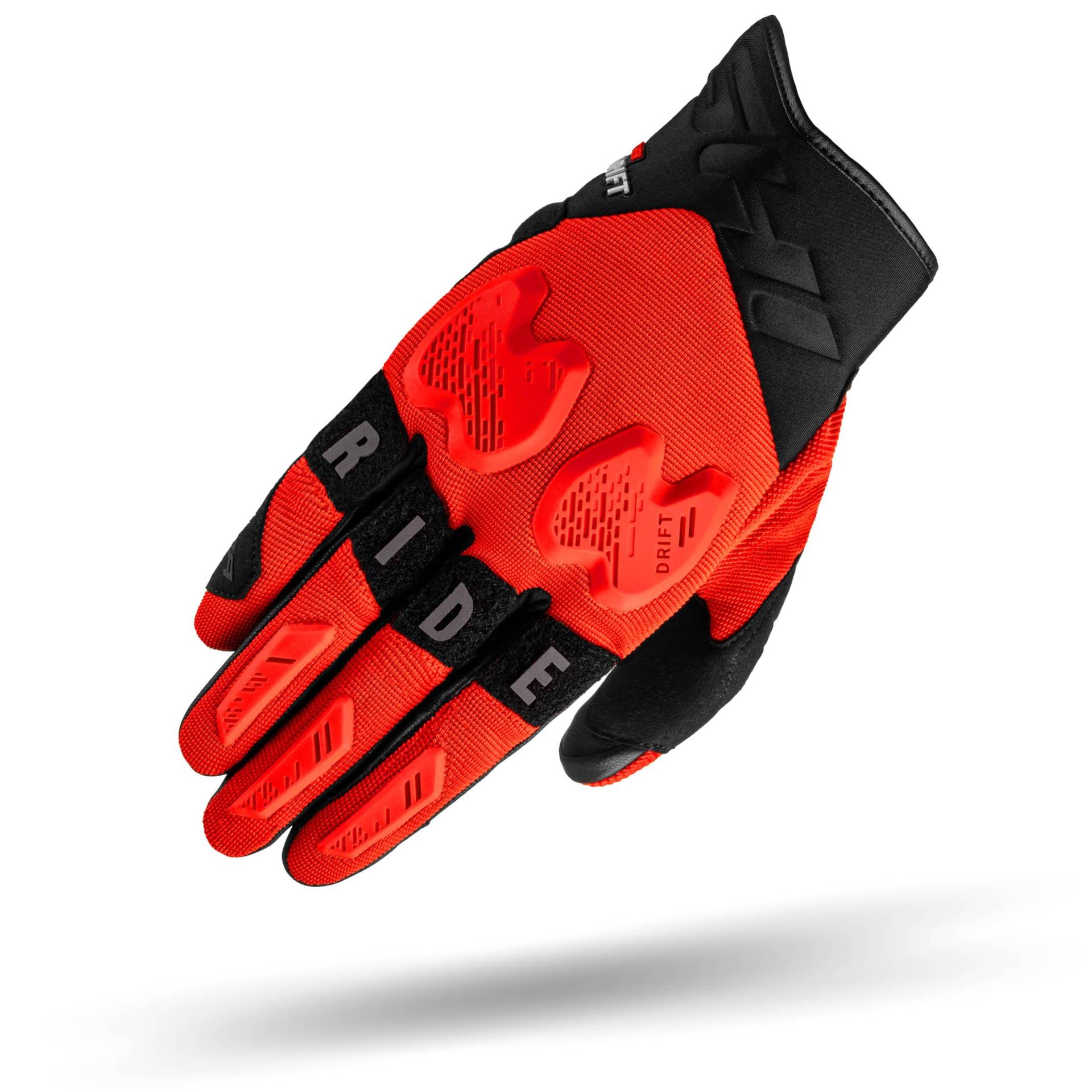 SHIMA Drift GLV Motorrad Handschuhe Herren Leder Kurze Sommer Motorradhandschuhe Schutz Touchscreen Stadt Lederhandschuhe Motorcycle Belüftet Verstärkt Perforiertes Leicht (Männer, Rot, L) von SHIMA