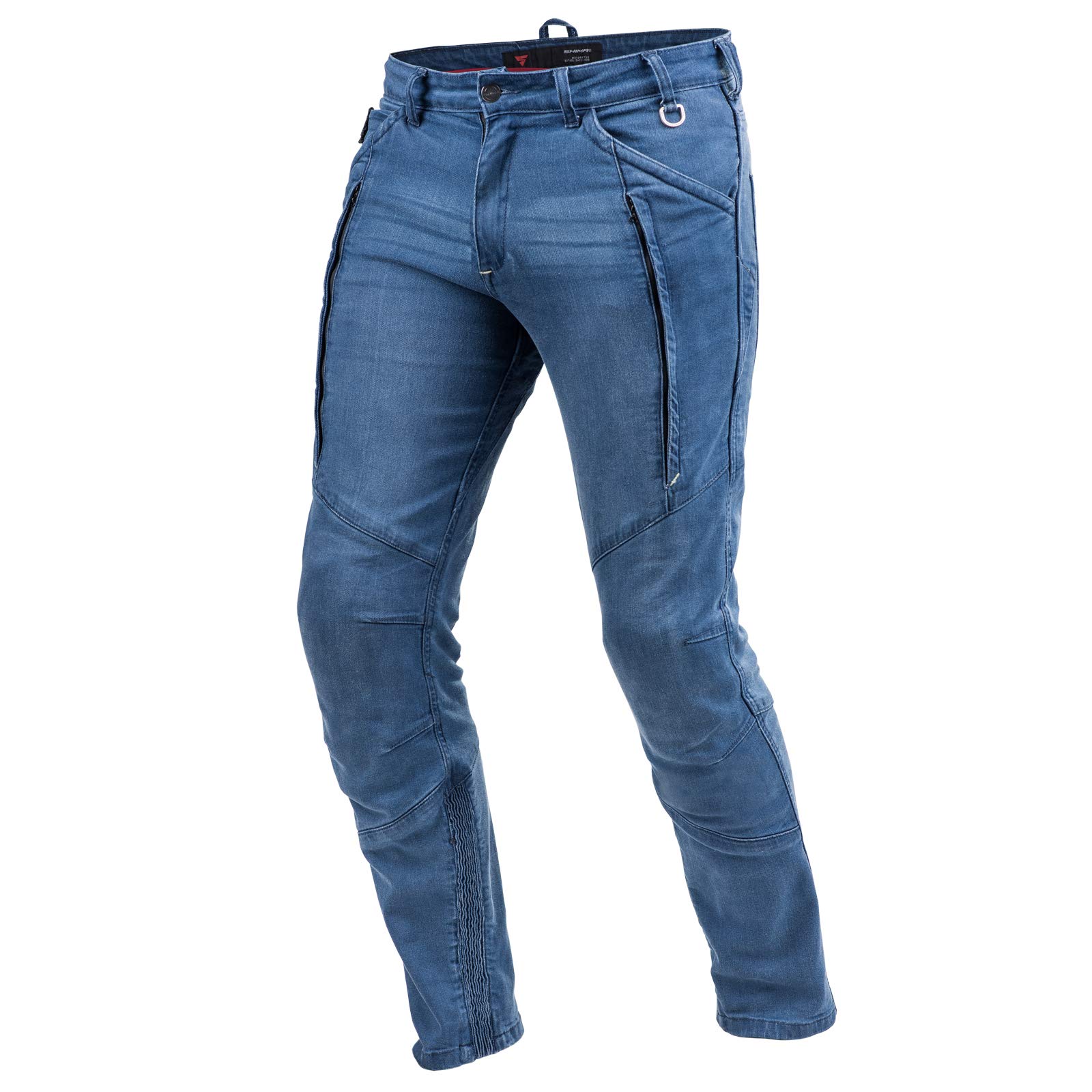 SHIMA Ghost Motorradjeans Herren - Belüftete Elastische Slim Fit Biker Motorradhose Männer mit Kevlar-Verstärkungen, Knieprotektoren (Blau, 34) von SHIMA