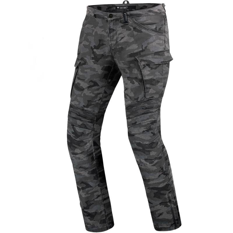 SHIMA GIRO 2.0 Motorradhose Herren - 4 Airforce Protektoren, Elastische, Slim Fit, Cargo Biker Hose mit DuraQL Aramid (Camo, 34) von SHIMA