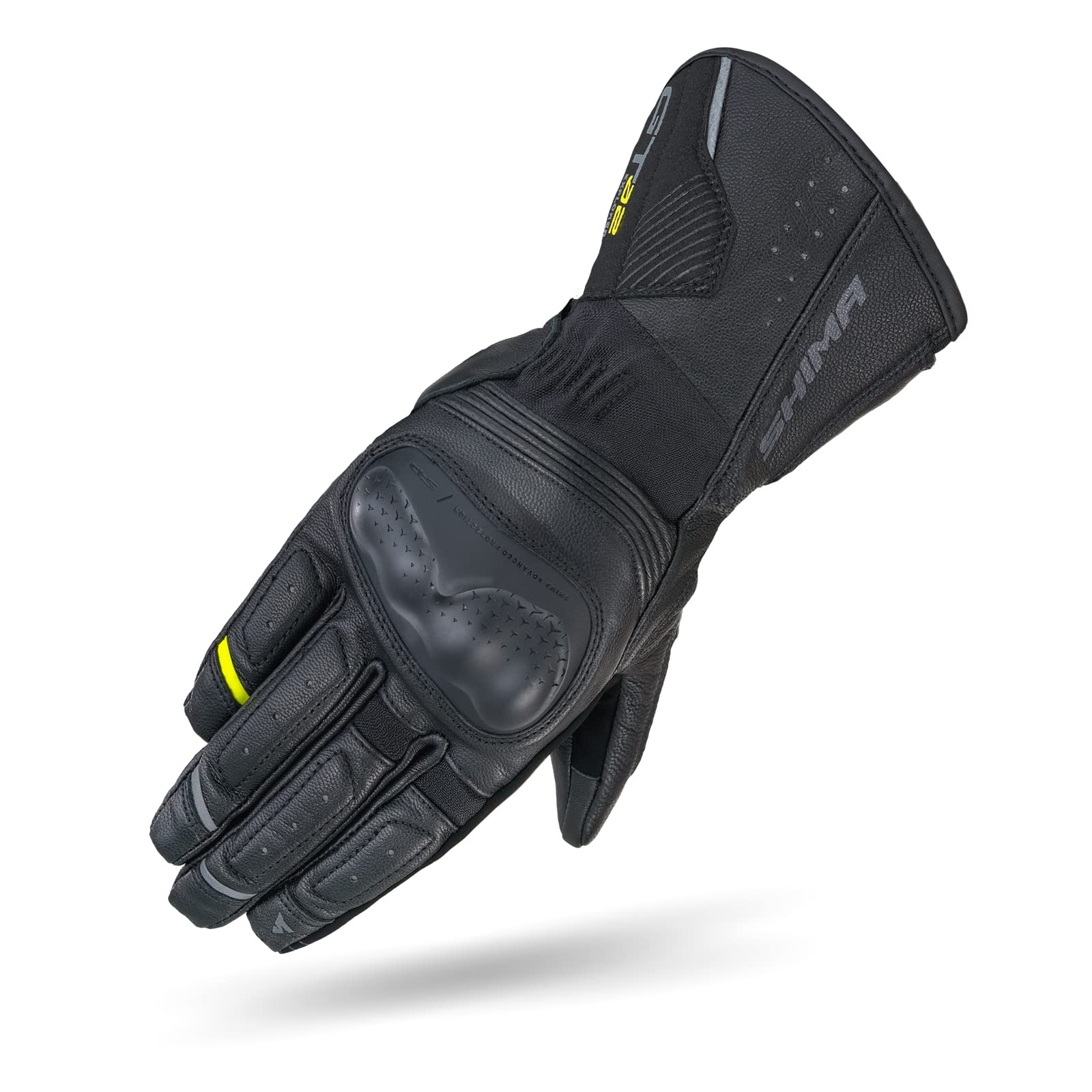 SHIMA GT-2 Motorradhandschuhe Damen - Klassische, Vintage, Verstärkte, Sommer Leder Handschuhe mit Knöchel und Finger Protektoren, Verstärkte Handfläche (Schwarz, S) von SHIMA