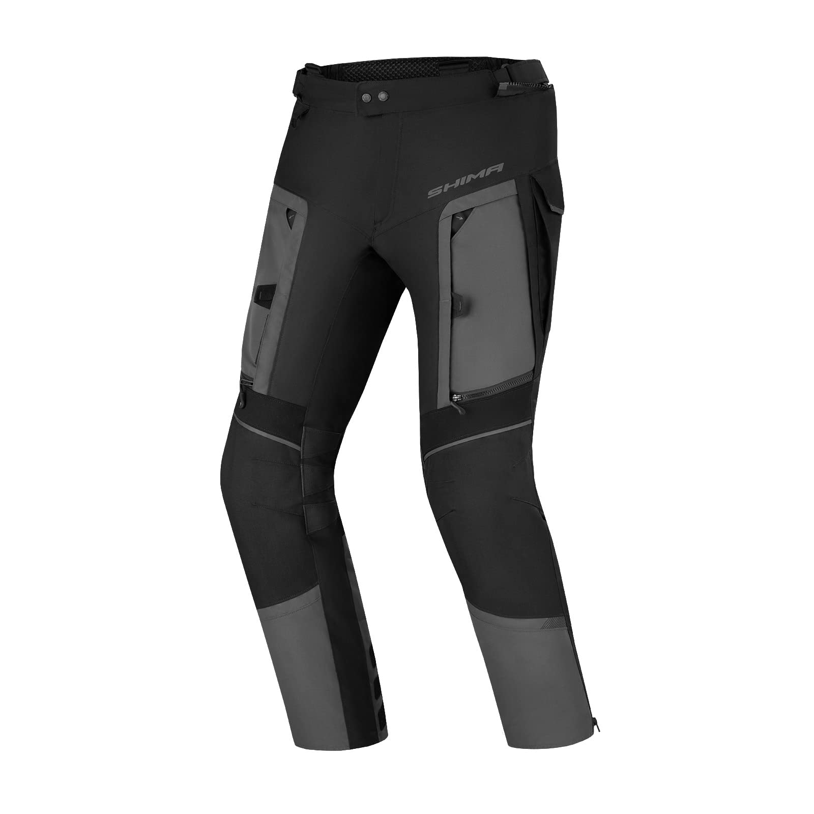 SHIMA HERO 2.0 Motorradhose Herren - Ganzjährig Verstärkte Motorcycle Cargo Männer aus Cordura Textil mit Wasserdichter Membran, Heizung Schicht, Knie Protektoren (Grau, L) von SHIMA