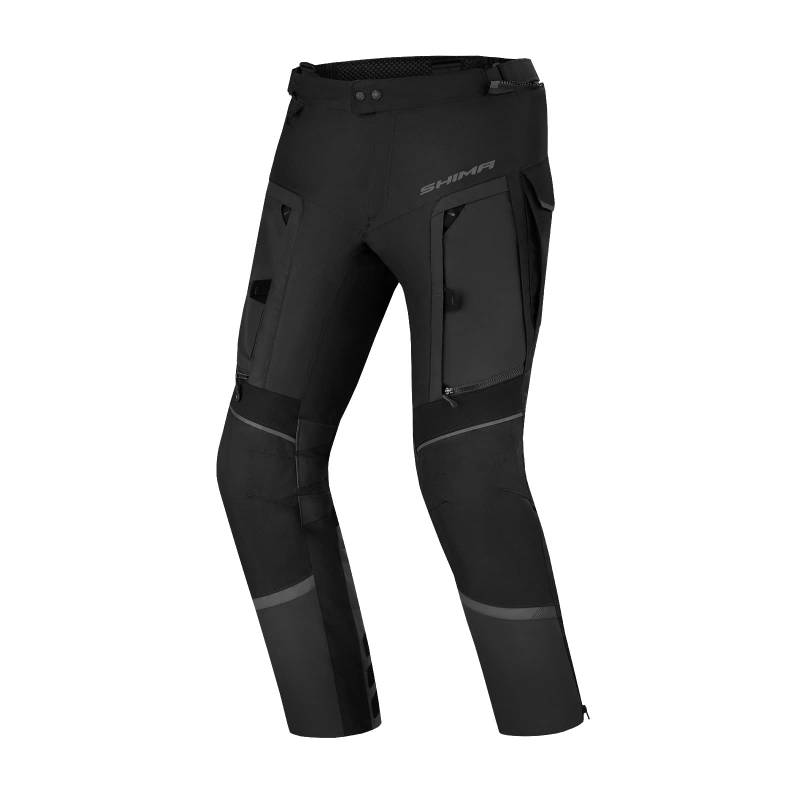 SHIMA HERO 2.0 Motorradhose Herren - Ganzjährig Verstärkte Motorcycle Cargo Männer aus Cordura Textil mit Wasserdichter Membran, Heizung Schicht, Knie Protektoren (Schwarz, 3XL) von SHIMA