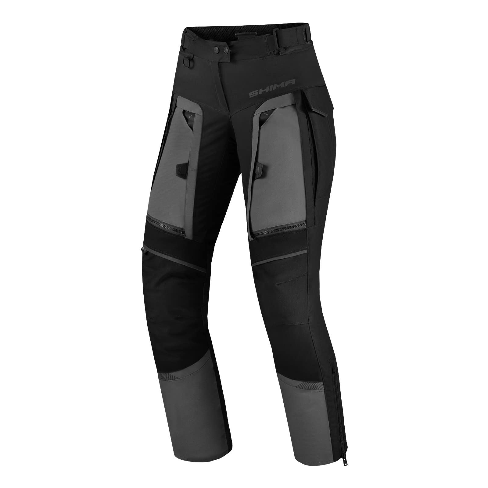 SHIMA HERO LADY 2.0 Motorradhose Damen - Ganzjährig Verstärkte Motorcycle Cargo Tourenhose Männer aus Cordura Textil mit Wasserdichter Membran, Heizung Schicht, Knie Protektoren (Grau, M) von SHIMA