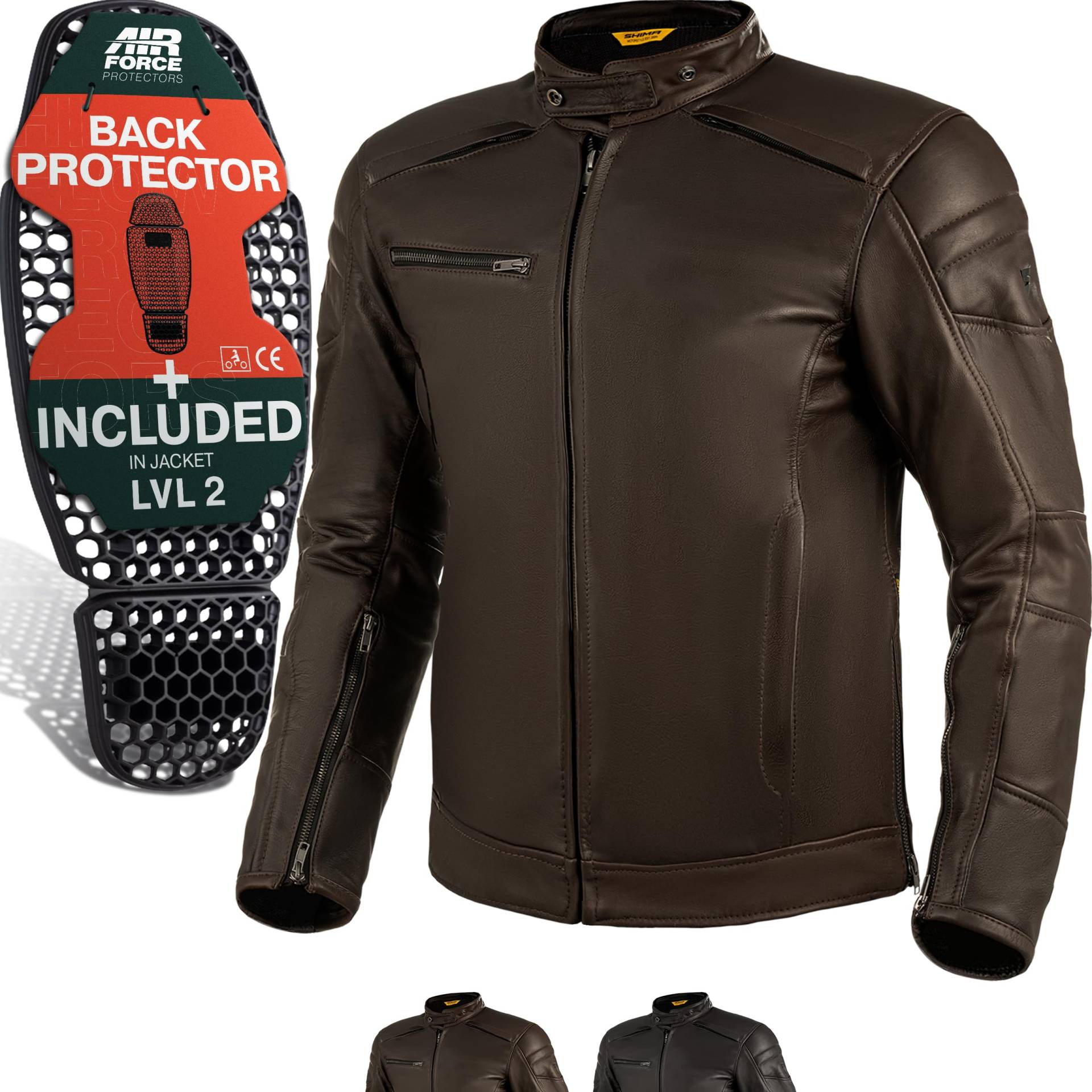 SHIMA Herren Blake Jacket Motorradjacke, Braun, L von SHIMA