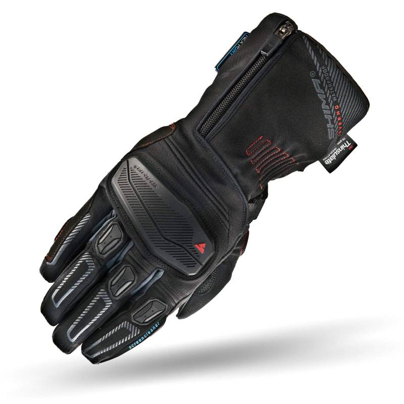 SHIMA INVERNO Motorradhandschuhe Herren - Ganzjährig, Wasserdichte, Touchscreen, Isolierte Handschuhe mit Knöchel und Finger Protektoren, Handflächenschieber, Verstärkte Handfläche (Schwarz, L) von SHIMA