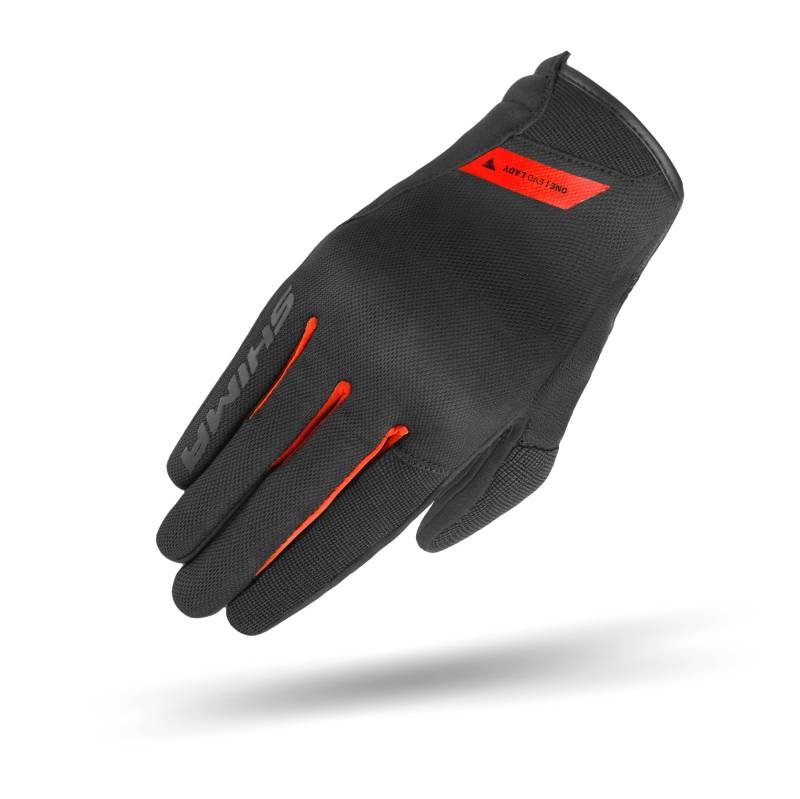 SHIMA ONE EVO Motorrad Handschuhe Damen Kurze Sommer Motorradhandschuhe Schutz Schutzkleidung Stadt Motorcycle Belüftet Verstärkt Leicht Motorbike Sommerhandschuh (Frauen, Rot, S) von SHIMA