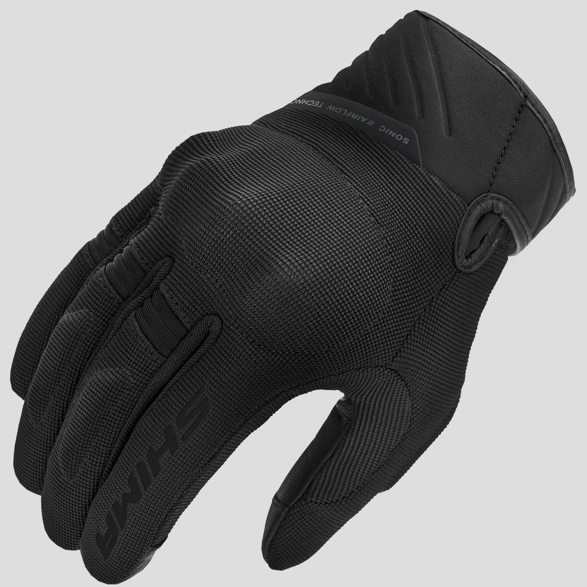 SHIMA ONE EVO Motorrad Handschuhe Damen Kurze Sommer Motorradhandschuhe Schutz Schutzkleidung StadtMotorcycle Belüftet Verstärkt Leicht Motorbike Sommerhandschuh (Männer, Schwarz, 3XL) von SHIMA