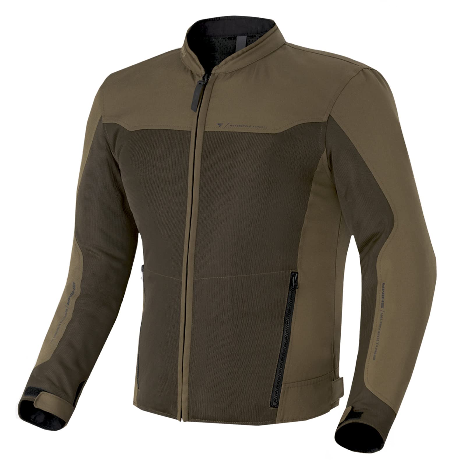 SHIMA OPENAIR Motorradjacke Herren - Leichte, Atmungsaktive Sommer Mesh Motorcycle Stadt Textiljacke Männer mit CE Schulter Ellbogen und Rückenprotektoren, Breitenverstellung (Braun, 3XL) von SHIMA