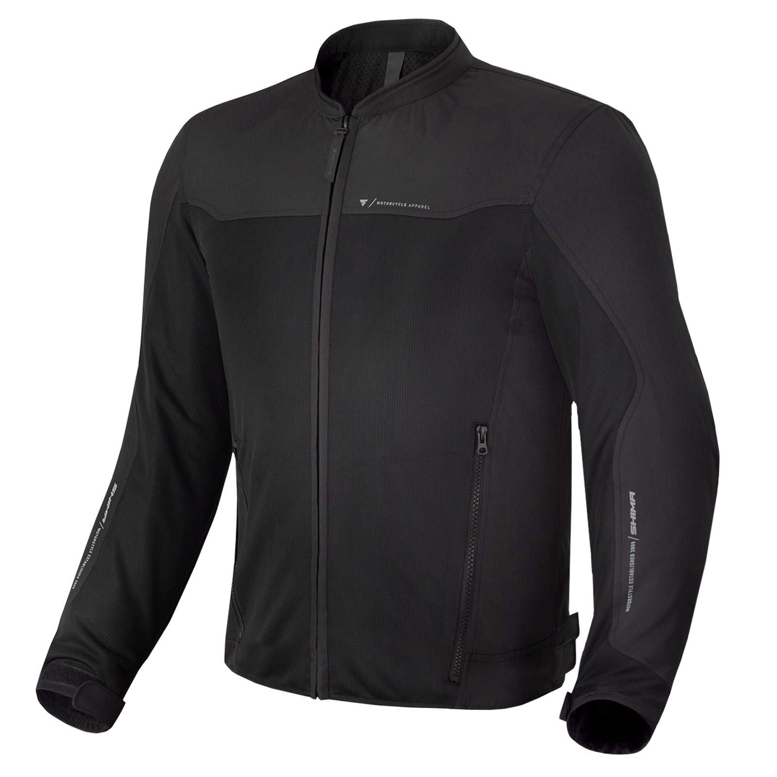 SHIMA OPENAIR Motorradjacke Herren - Leichte, Atmungsaktive Sommer Mesh Motorcycle Stadt Textiljacke Männer mit CE Schulter Ellbogen und Rückenprotektoren, Breitenverstellung (Schwarz, XXL) von SHIMA