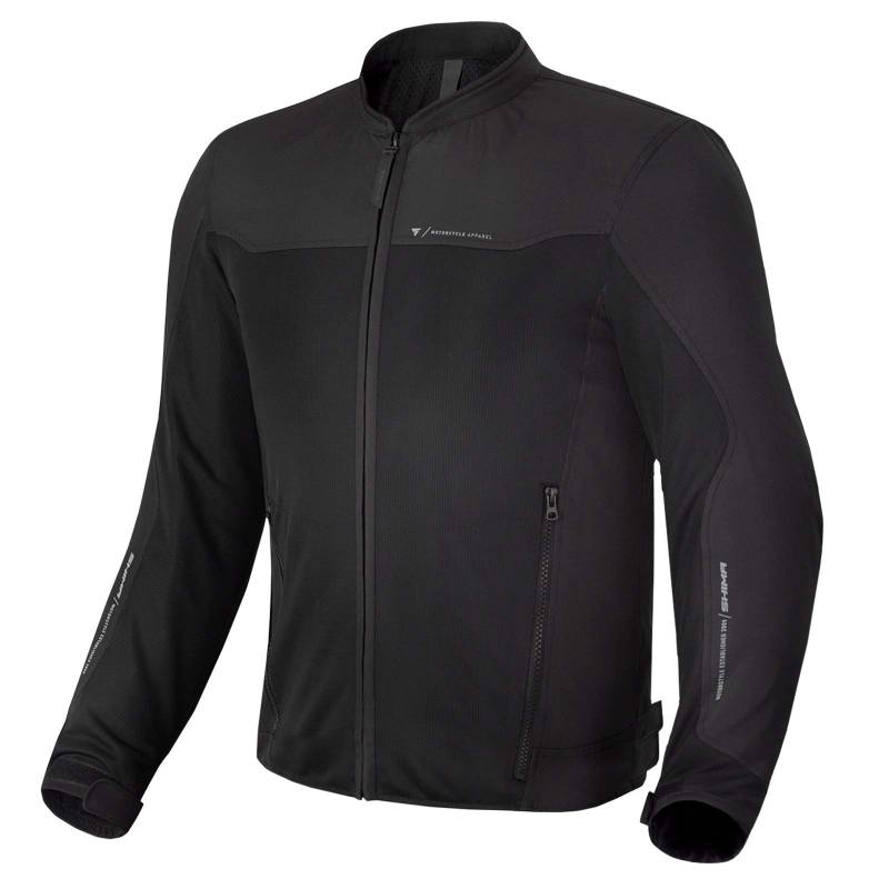 SHIMA OPENAIR Motorradjacke Herren - Leichte, Atmungsaktive Sommer Mesh Motorcycle Stadt Textiljacke Männer mit CE Schulter Ellbogen und Rückenprotektoren, Breitenverstellung (Schwarz, 3XL) von SHIMA