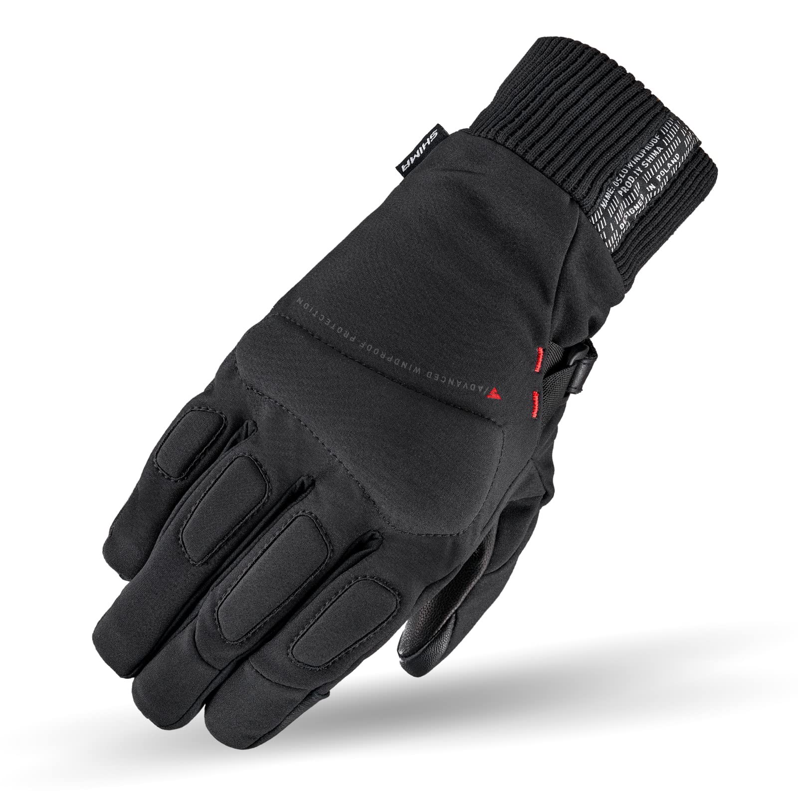 SHIMA OSLO WIND MEN Motorradhandschuhe Herren - Ganzjährig Touchscreen Handschuhe mit Knöchelprotektor, Handgelenk und Finger Aufpralldämpfer, Visierwischer (Schwarz, 3XL) von SHIMA