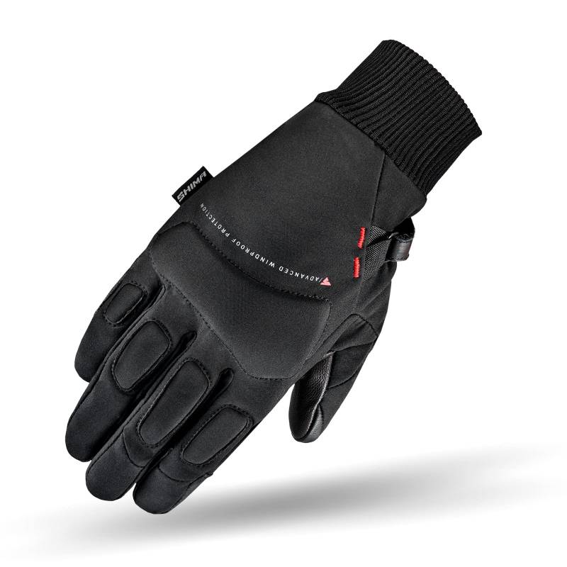 SHIMA Oslo Wind Lady Motorradhandschuhe Damen - Ganzjährig Winddicht Touchscreen Handschuhe mit Knöchelprotektor, Handgelenk und Finger Aufpralldämpfer, Visierwischer (Schwarz, S) von SHIMA