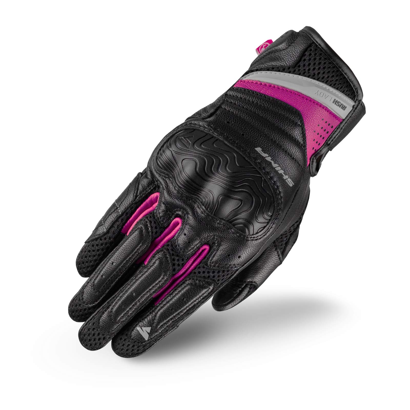 SHIMA RUSH Motorradhandschuhe - Atmungsaktive, Verstärkte, Stadt, Sommer, Touchscreen Handschuhe mit Knöchelprotektor, Handgelenk und Finger Aufpralldämpfer (Damen, Rosa, XS) von SHIMA