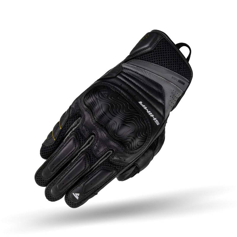 SHIMA RUSH Motorradhandschuhe - Atmungsaktive, Verstärkte, Stadt, Sommer, Touchscreen Handschuhe mit Knöchelprotektor, Handgelenk und Finger Aufpralldämpfer (Herren, Schwarz, M) von SHIMA