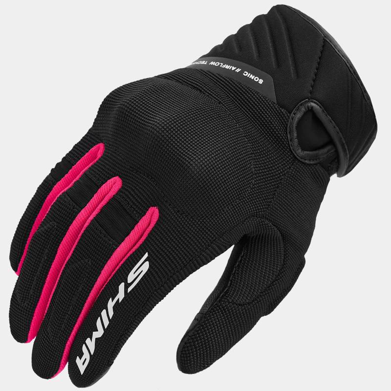 SHIMA SONIC Motorrad Handschuhe Damen Kurze Sommer Motorradhandschuhe Schutz Schutzkleidung Touchscreen Motorcycle Belüftet Verstärkt Leicht Motorbike Sommerhandschuh (Frauen, Rosa, S) von SHIMA