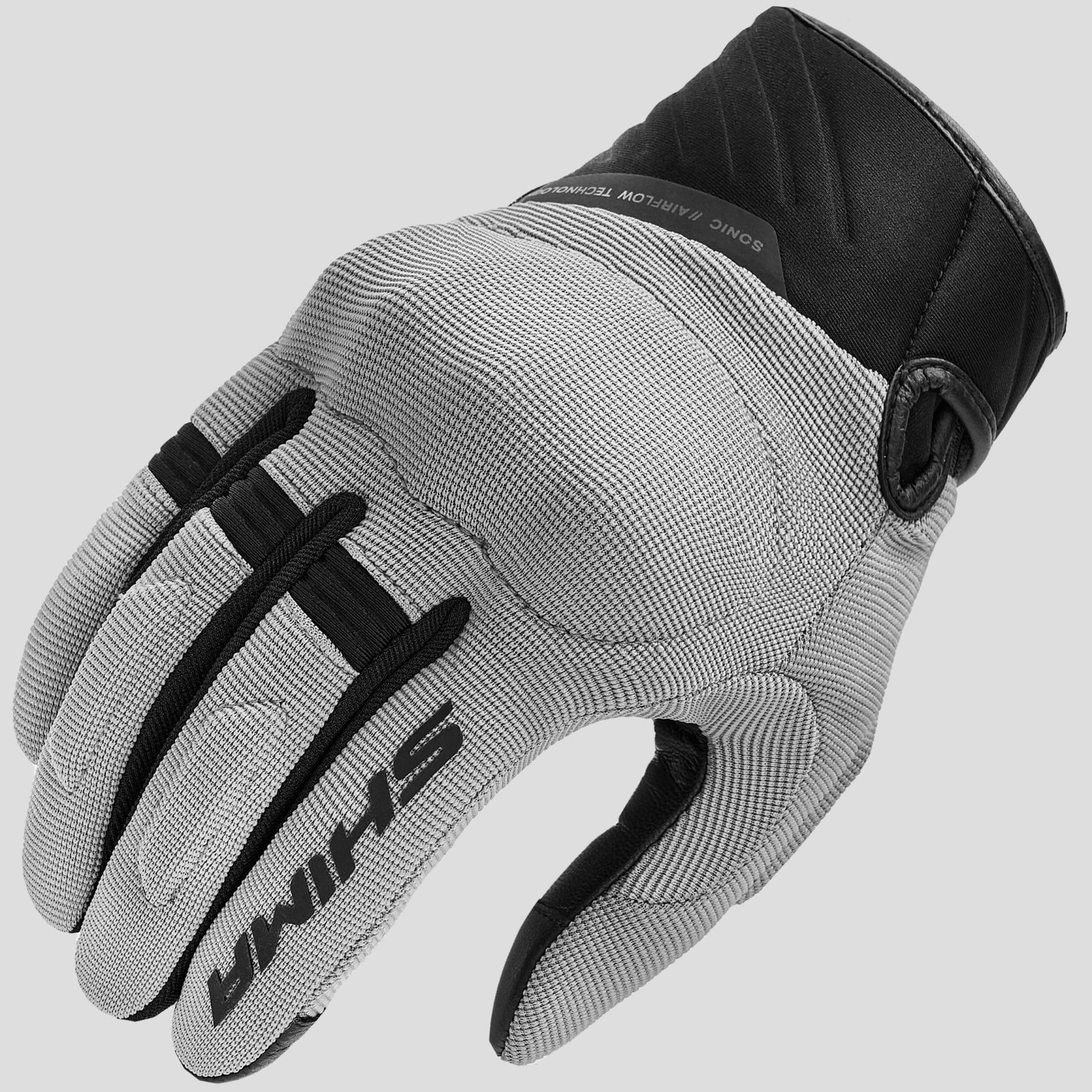 SHIMA SONIC Motorrad Handschuhe Herren Kurze Sommer Motorradhandschuhe Schutz Schutzkleidung Touchscreen Motorcycle Belüftet Verstärkt Leicht Motorbike Sommerhandschuh (Männer, Grau, 3XL) von SHIMA