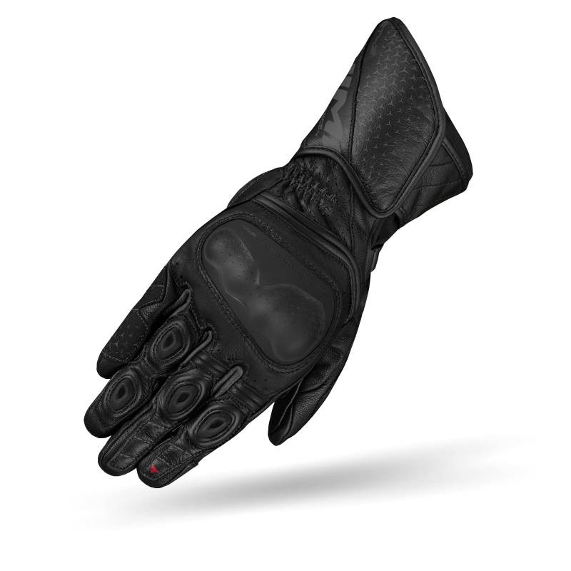 SHIMA ST-3 Motorradhandschuhe Herren - Touchscreen, Sommer, Sport Leder Handschuhe mit Carbon Knöchelprotektor, Handflächen- und Fingerschieber, Verstärkte Handfläche (Schwarz, M) von SHIMA