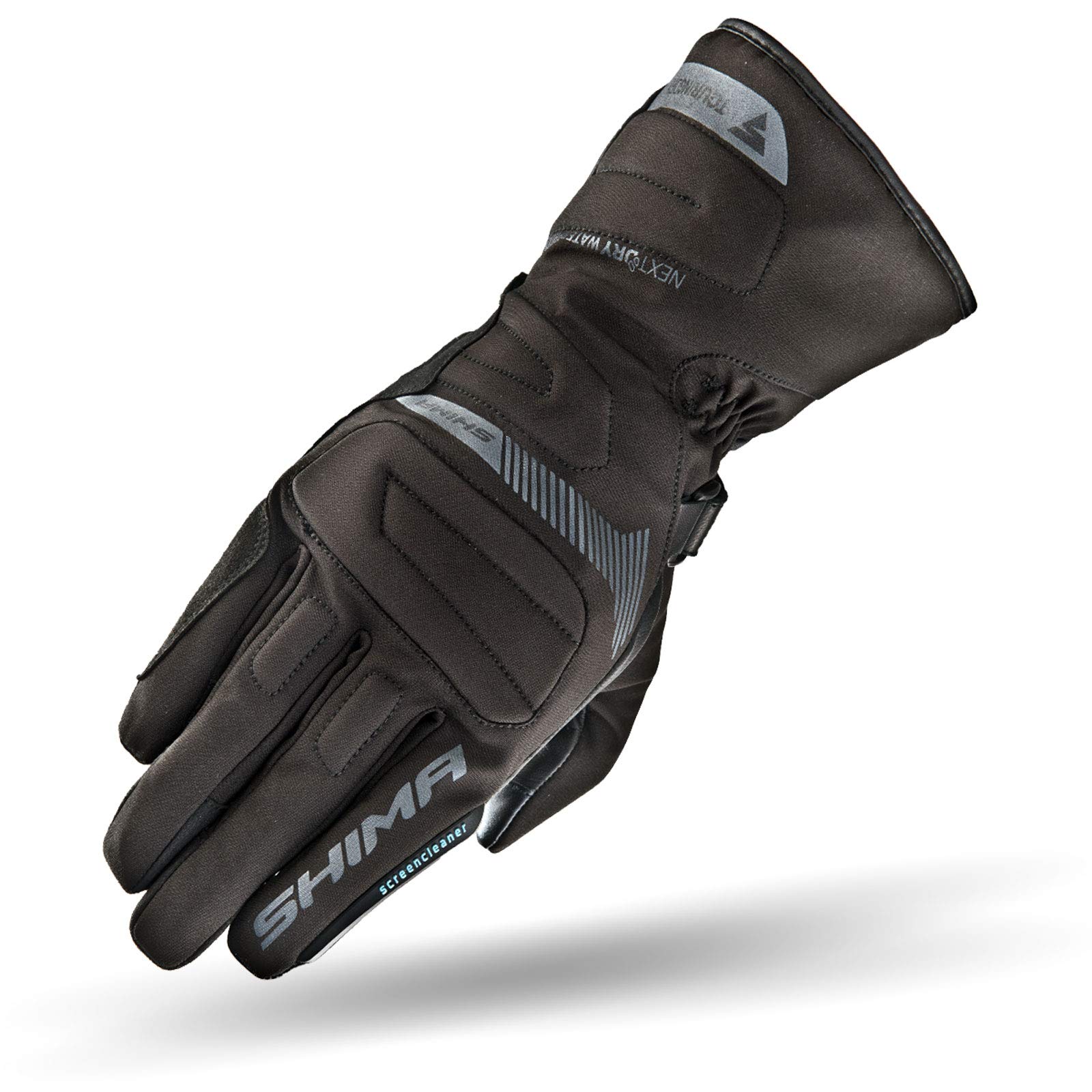 SHIMA TOURING DRY, Motorradhandschuhe Wasserdichte Warme Handschuhe mit Protektoren Motorrad Winter Vollfinger Leder Motorrad (XL, Schwarz) von SHIMA