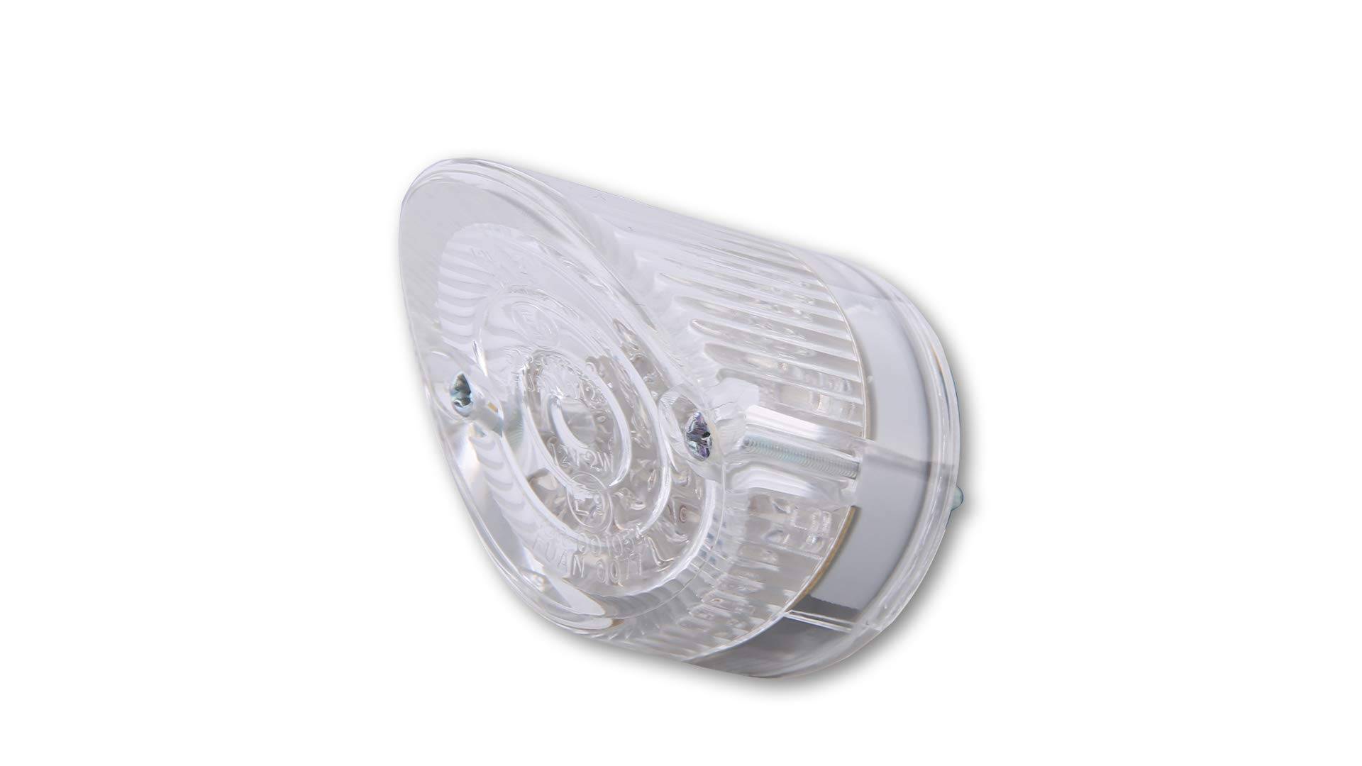 SHIN YO LED-Mini-Rücklicht NOSE, rund, Glas transparent von SHIN YO