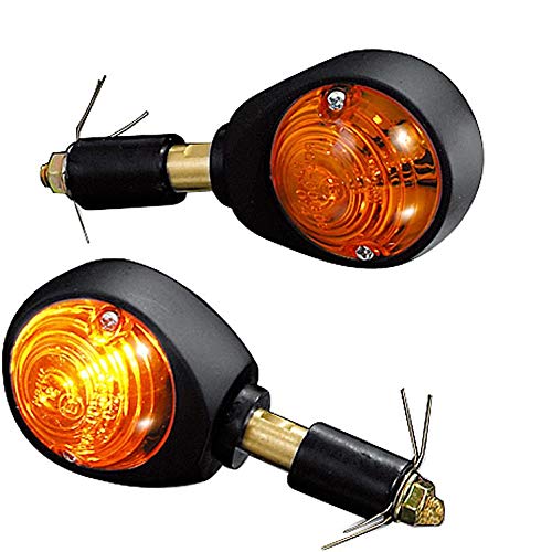 ShinYo Motorrad Blinker E geprüft Lenkerendenblinkerpaar Ochsenauge 12V schwarz, gelb, Unisex, Multipurpose, Ganzjährig, Metall von SHIN YO