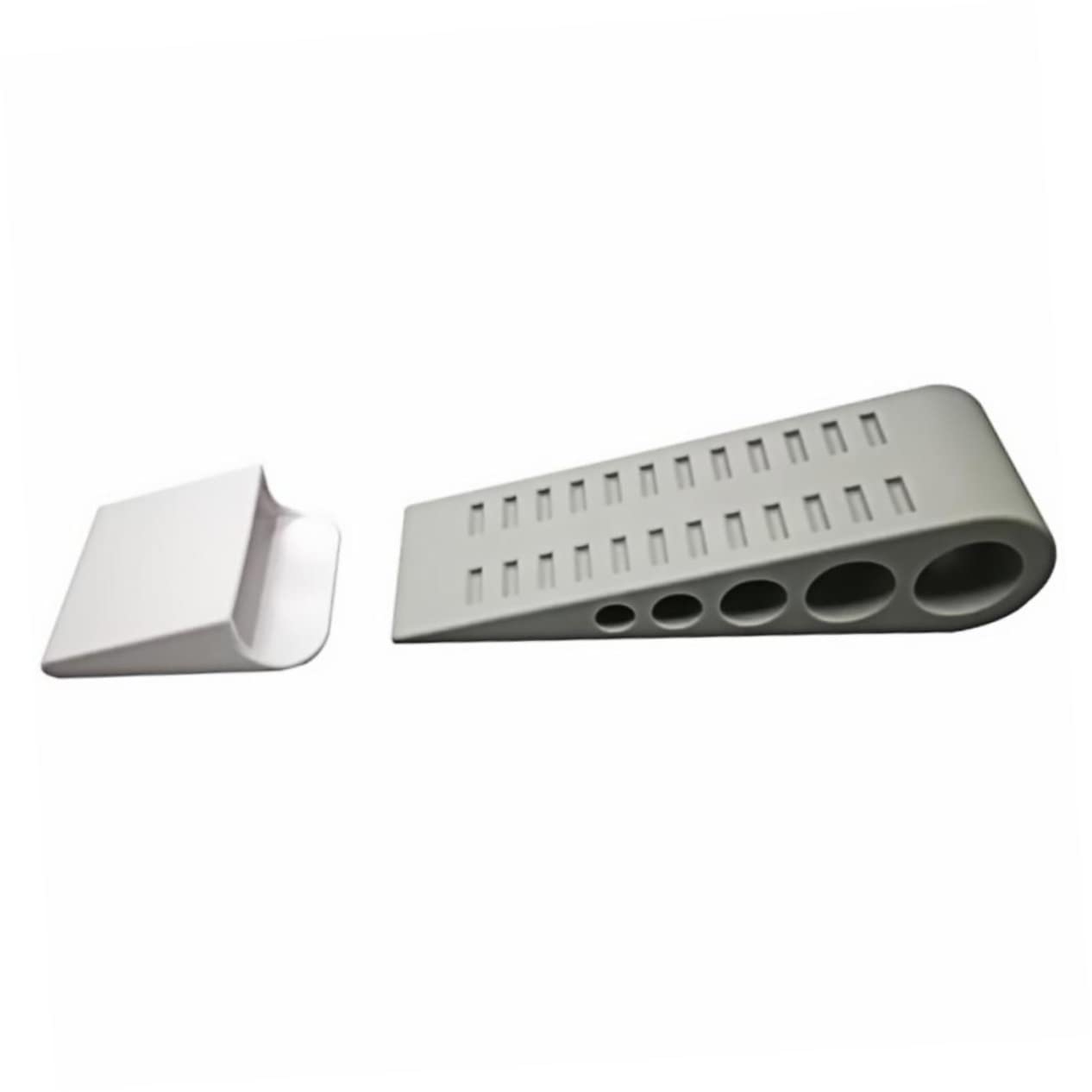 SHINEOFI 1 Satz Tür block Tür matte Türstopper Wand Türgriffstopper dekorativer Türstopper Türschutz door wedge abtreter werkzeug Türkeilstopper Außentürkeil Tür Puffer Plastik Light Grey von SHINEOFI