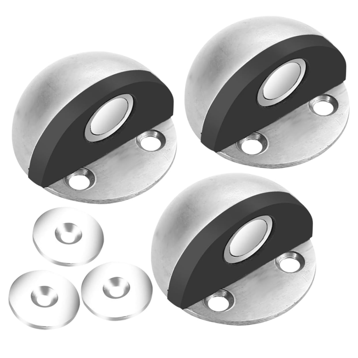 SHINEOFI 3St runder Türstopper für die Wand door stops autotürschoner magnetischer Türverschluss Türkeilstopper Türstopper Sicherheitsschutz magnetische Türschnäpper Rostfreier Stahl Silver von SHINEOFI