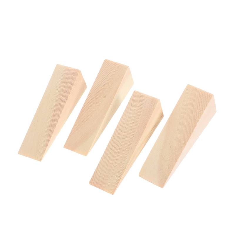 SHINEOFI 4 Stück Türstopper Aus Holz Holzstopfen Handgefertigter Türstopper Khaki Holz von SHINEOFI