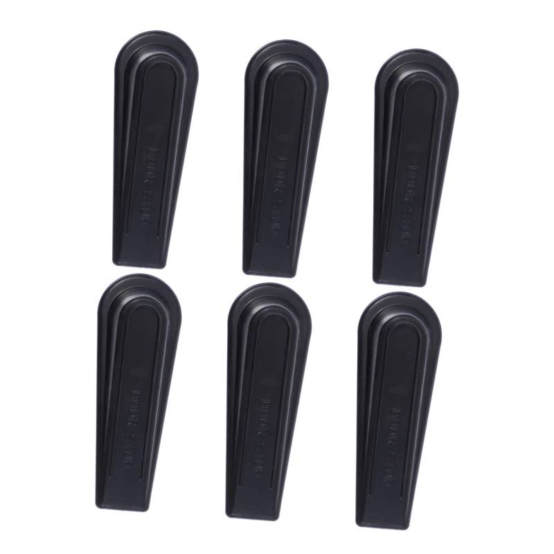 SHINEOFI 6St Tür Stecker bodentürstopper door stops türsicherung abtreter riegelschloss Türzugsperre rutschfester Türstopper Türkeilwerkzeuge Schranktürstopper Türschild Plastik Black von SHINEOFI