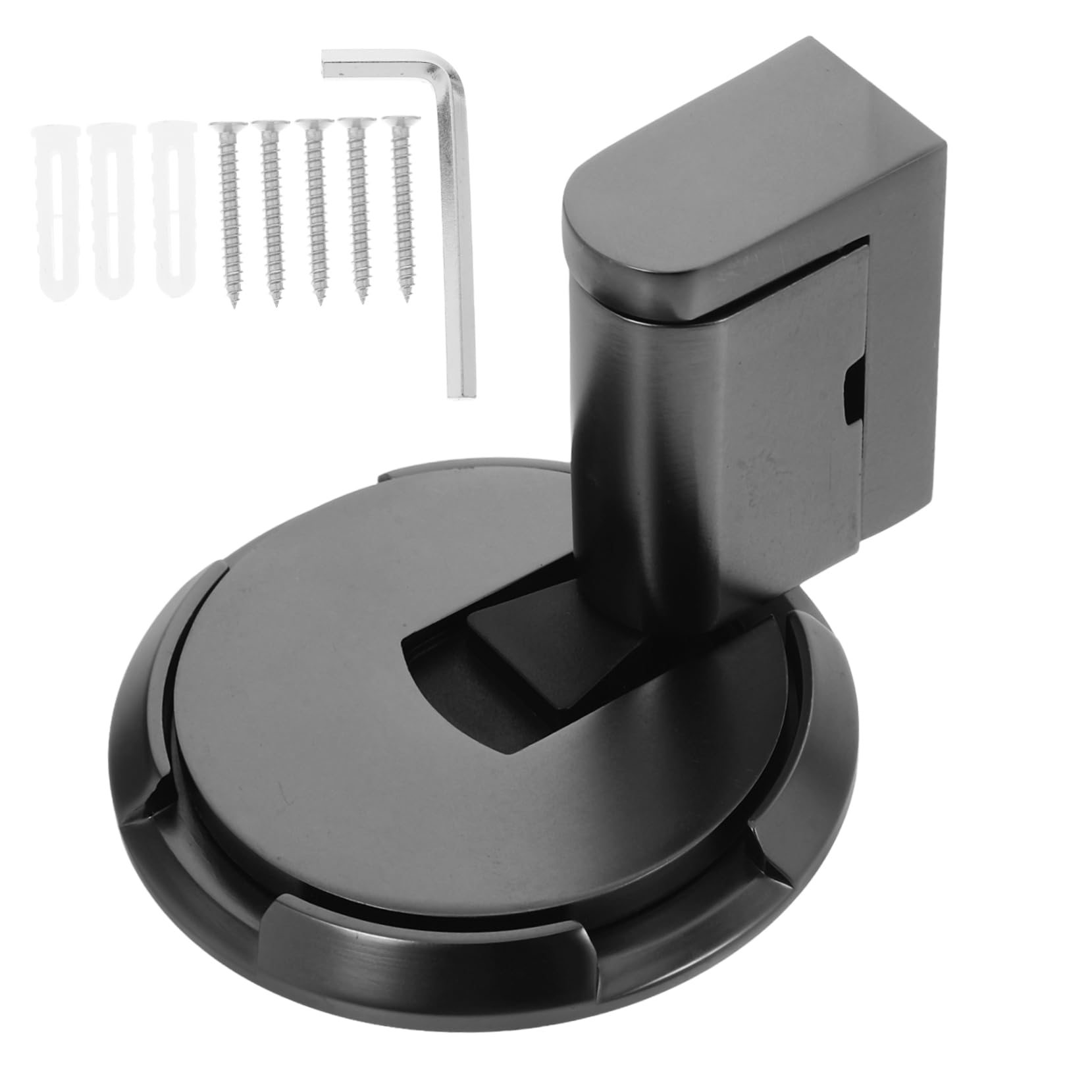 SHINEOFI Lochfreier Türstopper Magnetischer Türstopper weiß Türkeilstopper Tür stoppt magnetische Türstopper Türverschluss Türstopper für die Unterseite der Tür Zinklegierung Dark Grey von SHINEOFI