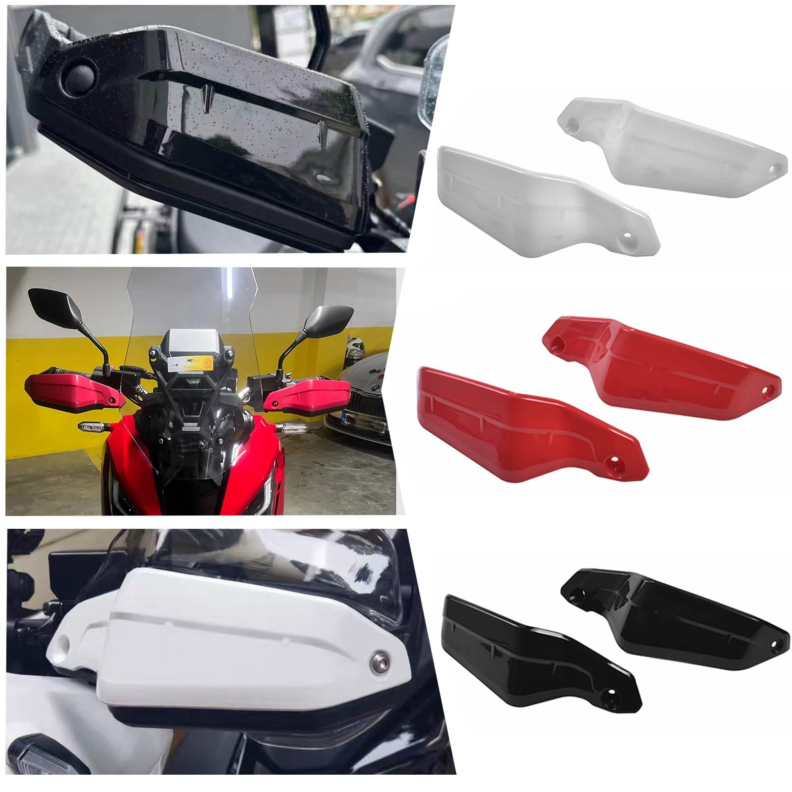 SHINKXMT Motorrad-Handschützer für X-ADV 750 Windschutzscheibenverlängerungen Handschild-Schutzabdeckungsstange Abenteuersportzubehör CRF 1100 L Africa Twin (Rot) von SHINKXMT