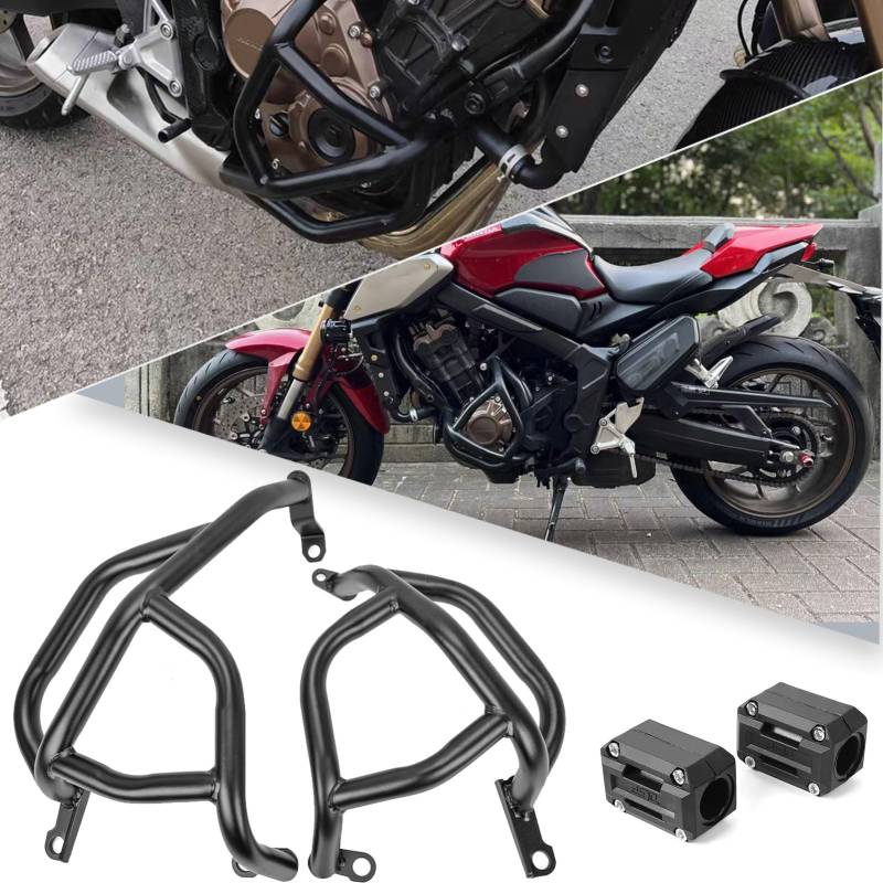 SHINKXMT Motorrad Motor Sturzbügel Schutzrahmen Stoßstange Autobahn Fallschutzstangen Compatible with CB650R CB 650R CB 650 R Zubehör 2019-2023 von SHINKXMT