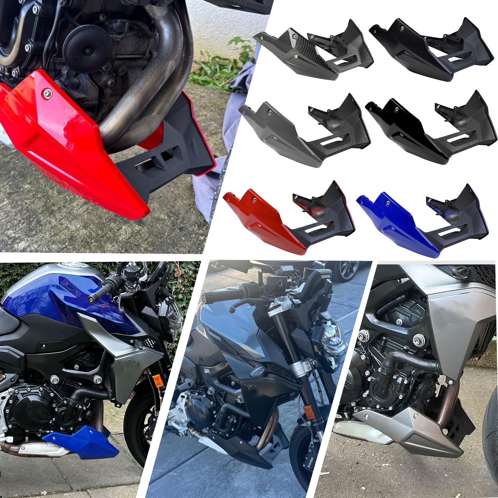 SHINKXMT Motorrad Motor Unterspoiler Seitenverkleidung Rahmenschutz Seitenverkleidung Compatible with F900R F900XR F 900R F 900 XR Zubehör 2020 2021 2022 2023 2024 (Glänzendes Schwarz) von SHINKXMT