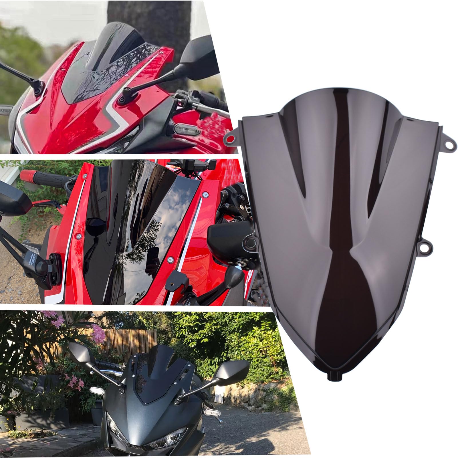 SHINKXMT Windschutzscheibe Compatible with CBR500R CBR400R CBR 500R CBR 500 R Modifiziertes Zubehör 2019–2024 Motorrad-Windabweiserschutz Windschutzscheibe von SHINKXMT