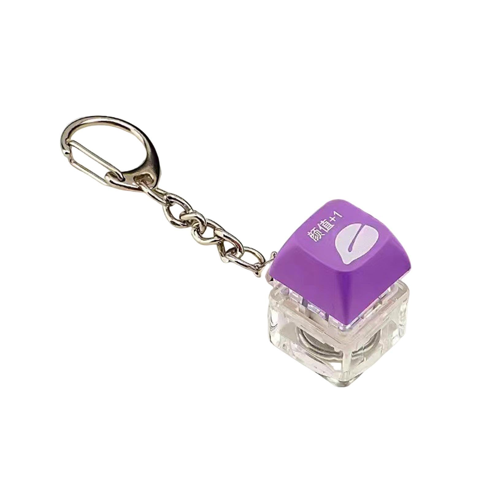 SHINROAD Dekorative Schlüsselbund robuste Tastatur Keychain Mechanische Tastatur Keychain Langlebige Stressreliefspielzeug für Erwachsene Kinder Violett von SHINROAD