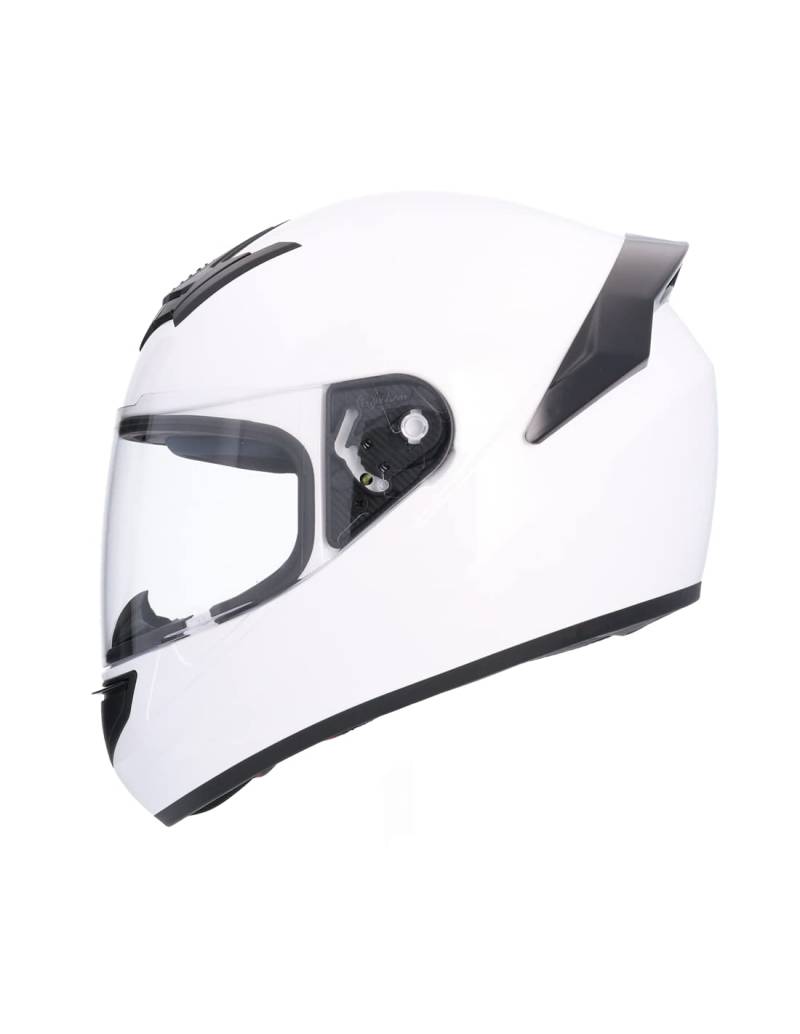 Motorradhelm Integralhelm ECE geprüft SH 850 Battle Größe XXL (63/64) Weiß Helm Herren Damen Helm Unisex von Shiro