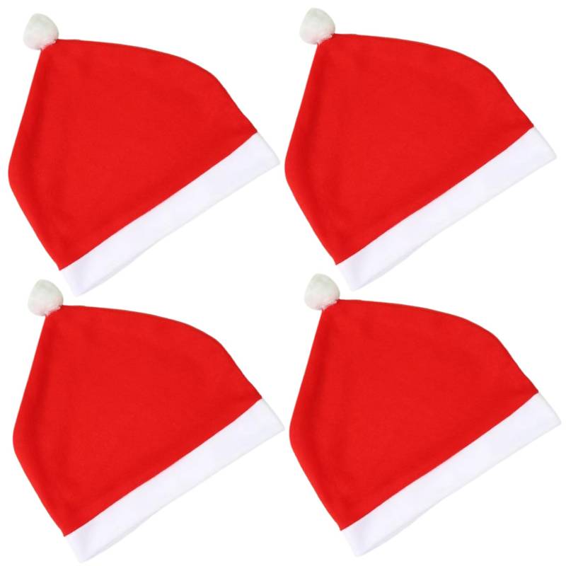 Weihnachtsauto -Dekor, 4PCS Santa Hat Car Kopfstütze Cover, niedliche Auto Weihnachtsdekorationen, 13x13,4 Zoll weiche Kopfruhe Cover für die meisten Auto, Geschenke, Kopfstützenabdeckungen für Autos von SHITOOMFE