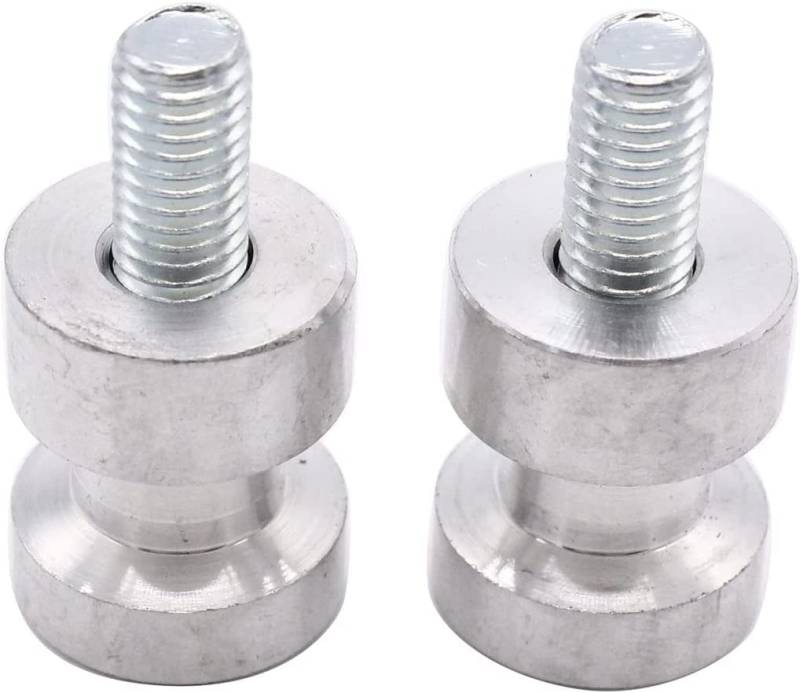 SHLPDFM 2 Stück 8mm M8 CNC Aluminium Schwingenadapter Ständer Bobbins Spool Racingadapter Adapter Ständeraufnahme Schieberegler （Silber） von SHLPDFM