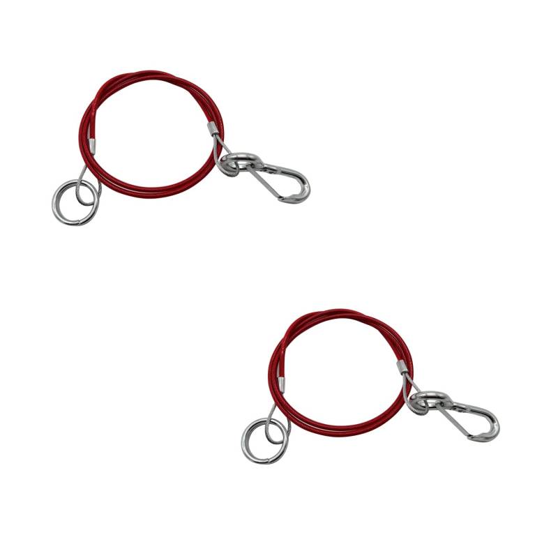 SHLPDFM 2X Abreißseil Abreisseil 1m mit Rot Ring Bremsseil Fangseil Sicherungsseil für Anhänger von SHLPDFM