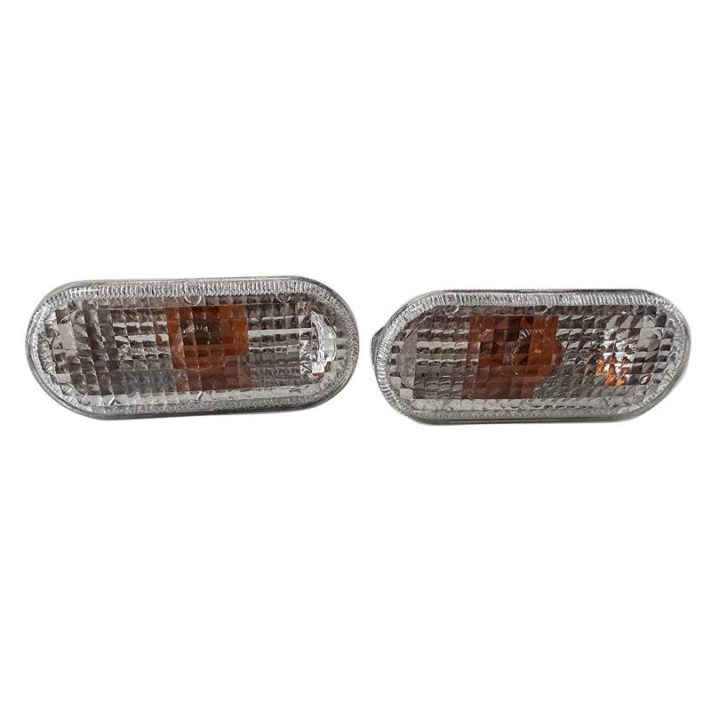 SHLPDFM 2x Seitenblinker Blinkleuchte vorne links + rechts Set für VW Golf 4 Bora Lupo T5 Seat Arosa Ford（Gelb） von SHLPDFM