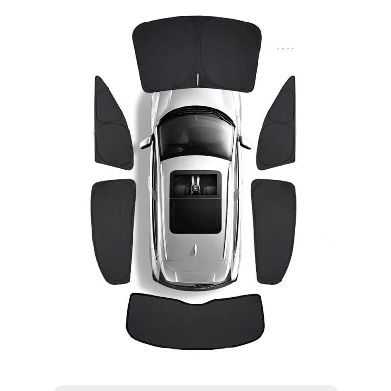 Auto Sonnenschutz für Suzuki New JIMNY 2018-2023, Front Heck and Seitenscheibe UV Schutz Auto Intern Komplett Schwarz von SHOUD