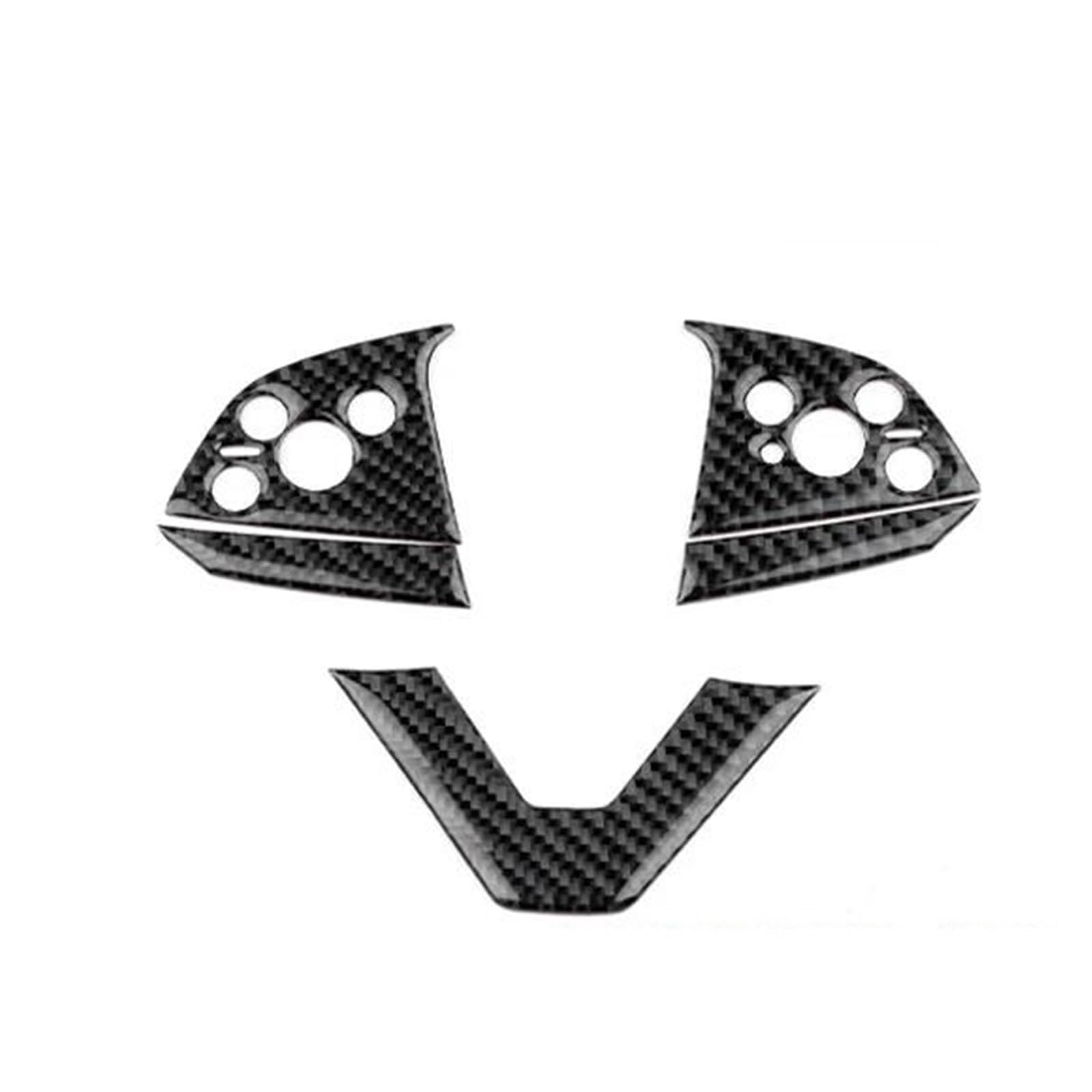 Auto Innenstyling Auto Lenkrad Rahmen Abdeckung Innenausstattung Zubehör Carbon Look Aufkleber Für - Modell 3 Highland 2024(Schwarz) von SHOUXI