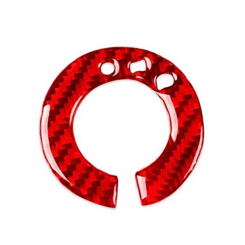 Auto Innenstyling Auto Scheinwerfer Schalter Kreis Ring Aufkleber Innen Zubehör Dekorativ Für Fiesta 2011 2012 2013 2014 2015 2016 2017 2018 2019(Carbon Red) von SHOUXI