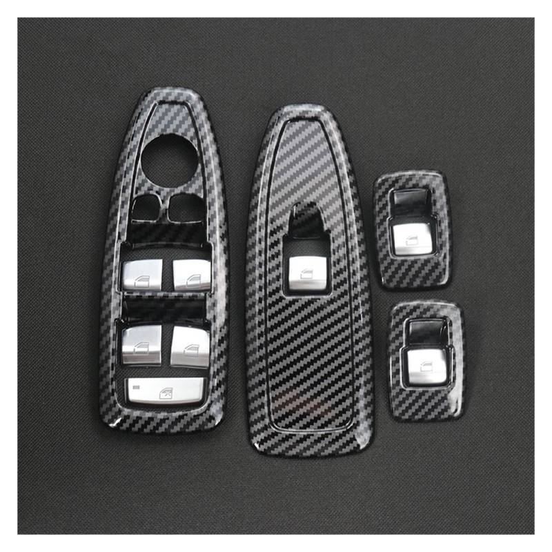 Kippschalter Auto Fenster Glas Lift-Taste Schützen Panel Abdeckung Innen Auto Zubehör Für 3 4 Serie F30 F31 F34 F35 F32 F33 2013-2019(Carbon look) von SHOUXI