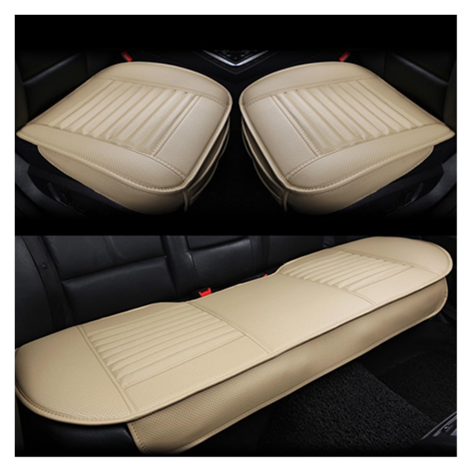 SHOUXI Vordersitzbezüge Autositz Enthält Abdeckung Ohne Rutschauto-Styling Universal Seat Covers Protector(Beige) von SHOUXI