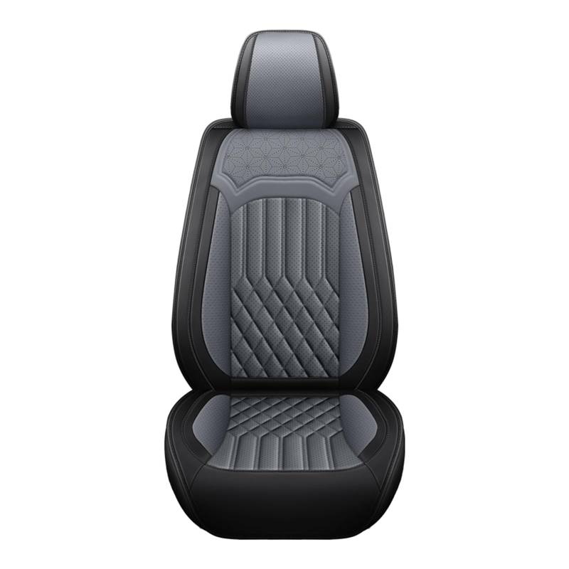 SHOUXI Vordersitzbezüge Autositzbezüge Für Limousine, SUV, Strapazierfähiges Leder, Verstellbar, Für Fünf Sitze Vorne Und Hinten(Grey) von SHOUXI