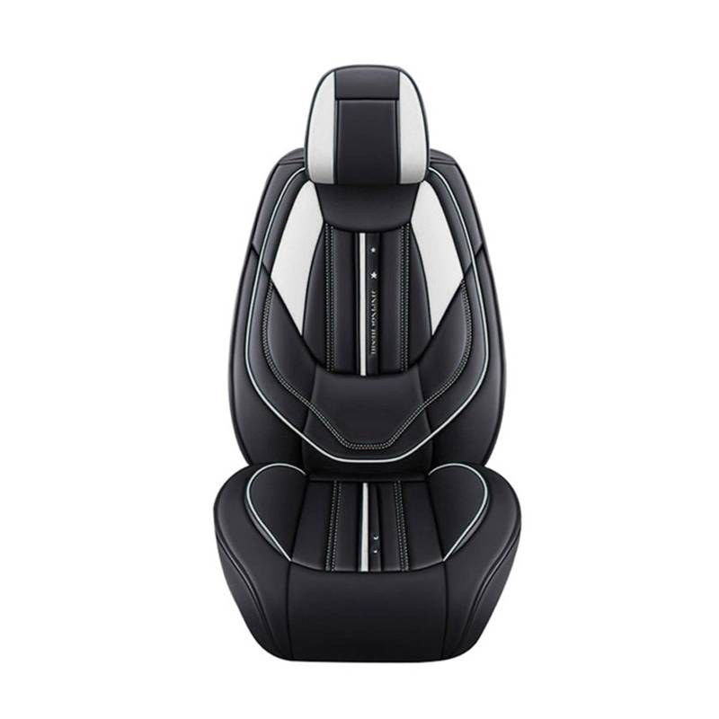 SHOUXI Vordersitzbezüge Autositzbezug PU-Leder Für Avenger Caliber Dart Nitro Stilvolles Vordersitzkissen Four Seasons Auto-Innenraummatte(Weiß,No Headrest) von SHOUXI