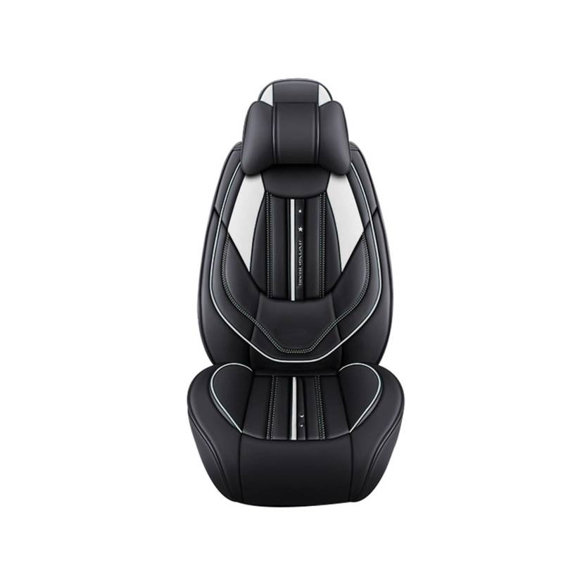 SHOUXI Vordersitzbezüge Autositzbezug PU-Leder Für Avenger Caliber Dart Nitro Stilvolles Vordersitzkissen Four Seasons Auto-Innenraummatte(Weiß,with Headrest) von SHOUXI