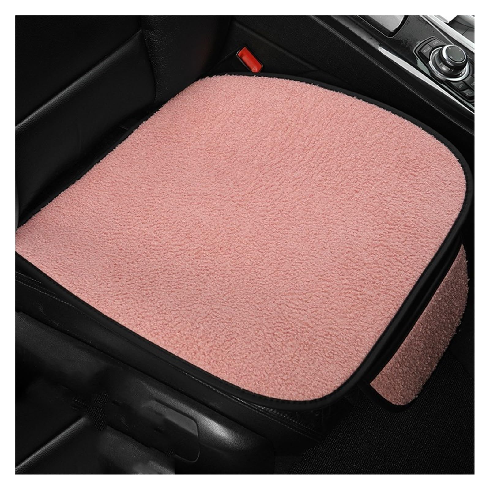 SHOUXI Vordersitzbezüge Autositzbezug Winter Automotive Interior Warmer Plüsch Rückenlehnenkissenschutz Für Auto LKW SUV Van(Rosa,B) von SHOUXI