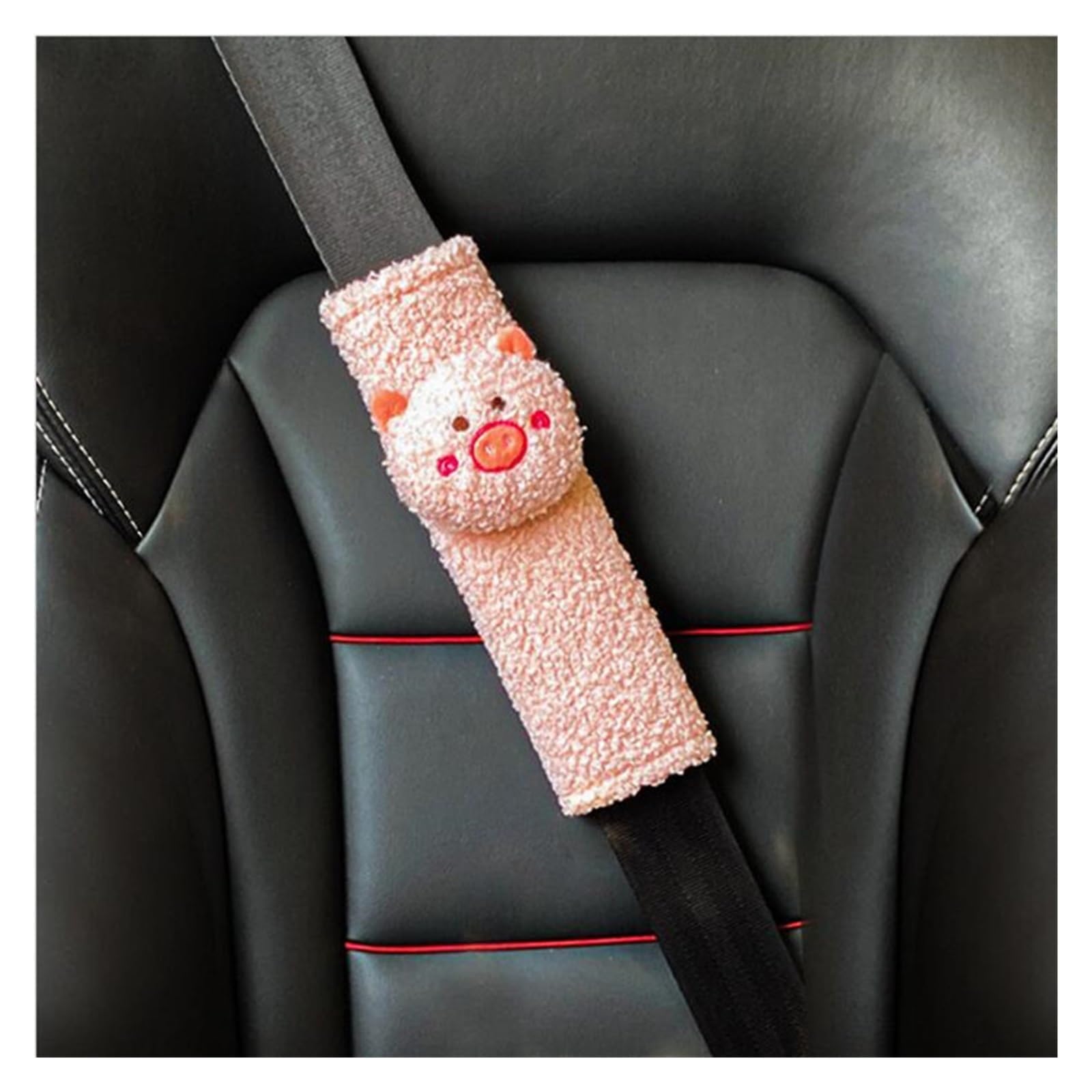 SHOUXI Vordersitzbezüge Cartoon Bär Auto Hals Kissen Niedlich Schulter Pad Kawaii Lenden Kissen Kopfstütze Universal Sitzkissen Mädchen Frau(Rosa,Shoulder Pads) von SHOUXI